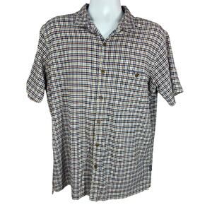 Patagonia Organic Cotton Button‑Up Camp Shirt – Plaid – Men’s Large